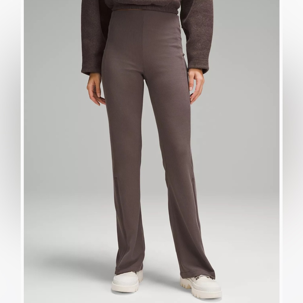 Lululemon Brushed Softstreme Ribbed Zip Flared Pant 32.5"